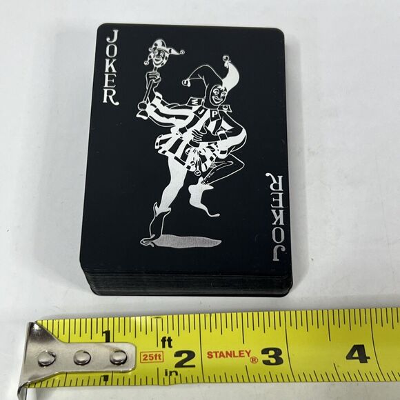 Wasserfeste Premium Plastik Spielkarten Schwarz | Pokerkarten Poker Skat Karten - Picture 5 of 6